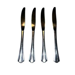 Royal Gallery Korea Stainless Flatware 4 Piece Dinner Knives Silverware Set